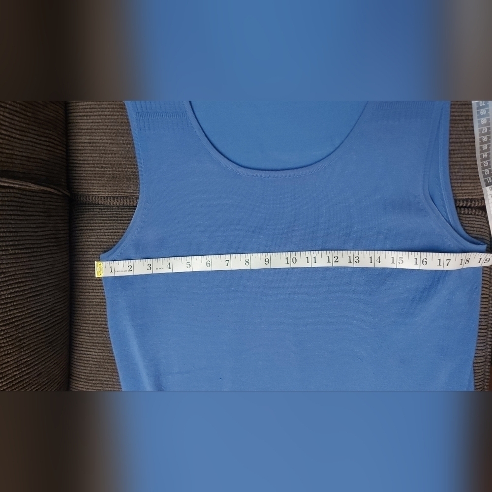 Cable & Gauge Knit Sweater Vest XL Blue Sleeveless Top - Picture 5 of 7